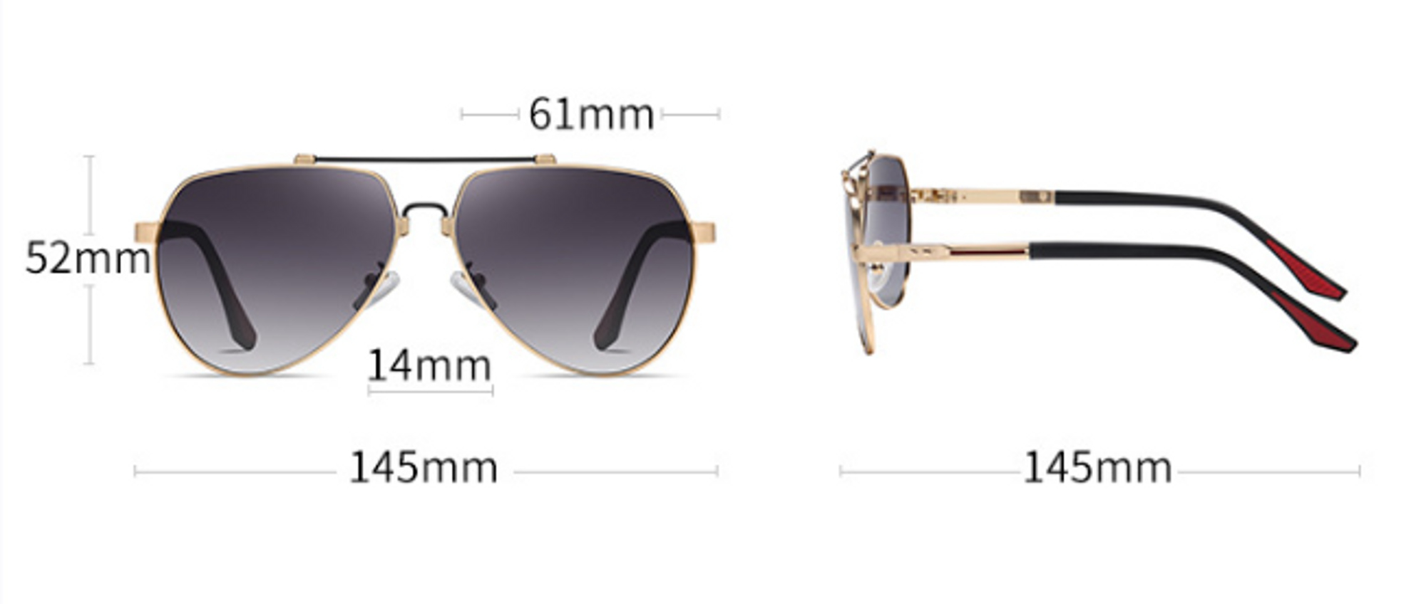 Men's Alloy Sunglasses Polarized Gradient - Bazaare Mart