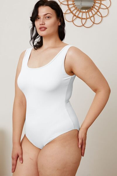 White Basic Bae Bodysuit