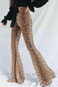 Leopard Print Flare Leg Pants Leopard Trendsi Flare Pants