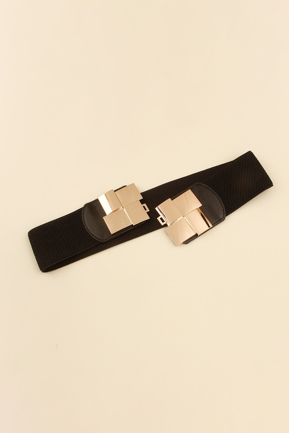 Geometric Buckle Wide Elastic Belt - Bazaare Mart