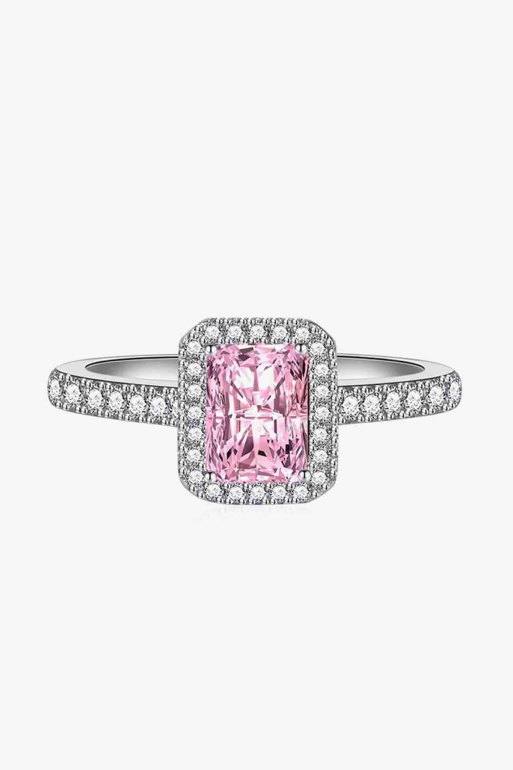 Stuck On You Pink 2 Carat Moissanite Ring