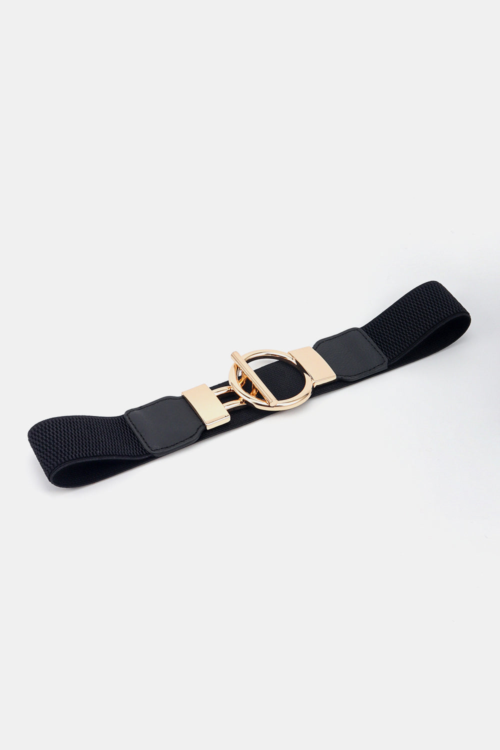 Gold Circle Buckle PU Leather Belt - Multi - Bazaare Mart