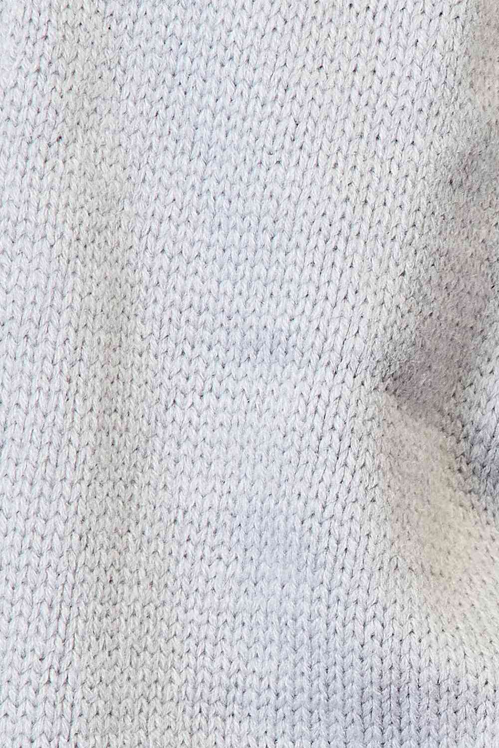 Grey Multicolored Stripe Open Front Longline Cardigan