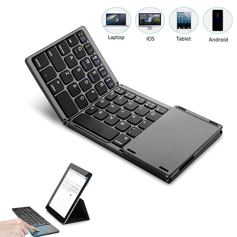 Bluetooth Keyboard With Touchpad - Bazaare Mart