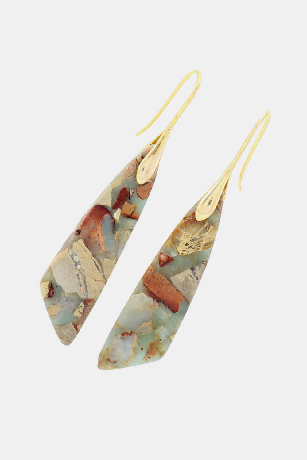 Handmade Natural Scalene Stone Earrings - Bazaare Mart