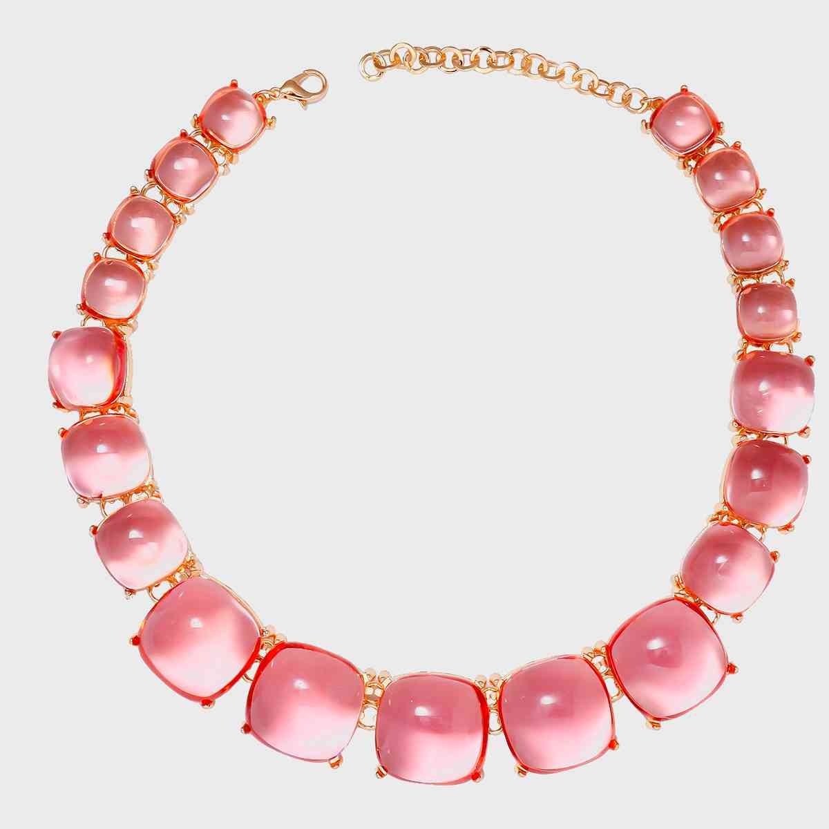 Pink Bead Statement Necklace