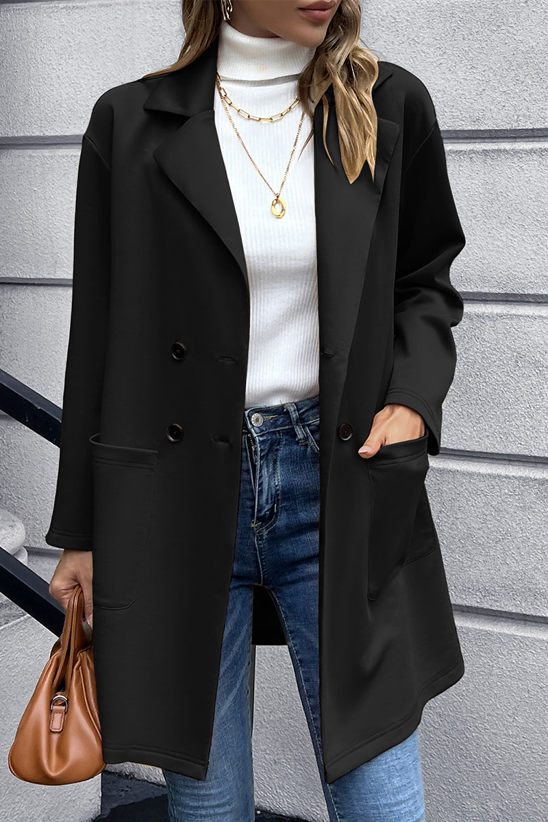 Double Breasted Washable Dress Coat - Bazaare Mart