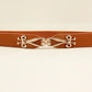 Thin Gold Buckle Elastic Belt Bazaare Mart Women's Belt