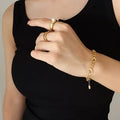 Gold-Plated Chain Bracelet Style A One Size Trendsi Bracelet