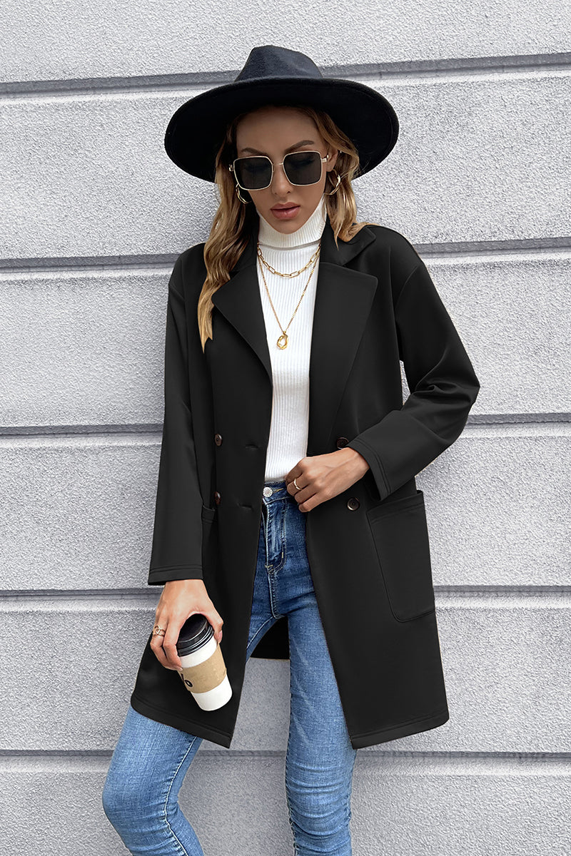 Double Breasted Washable Dress Coat - Bazaare Mart