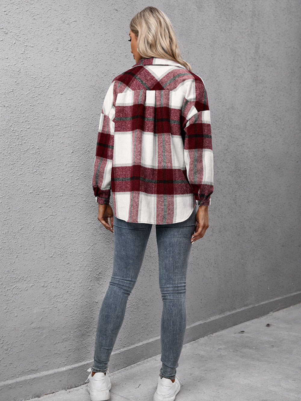 Washable Plaid Shirt Jacket - Bazaare Mart