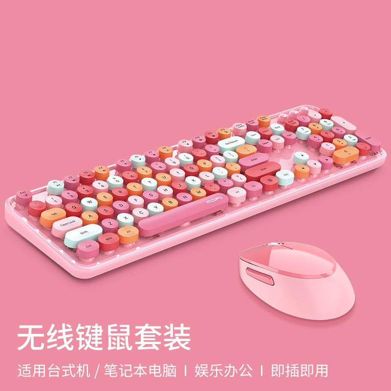 Candy Colored Wireless Keyboard/Mouse Set - Bazaare Mart