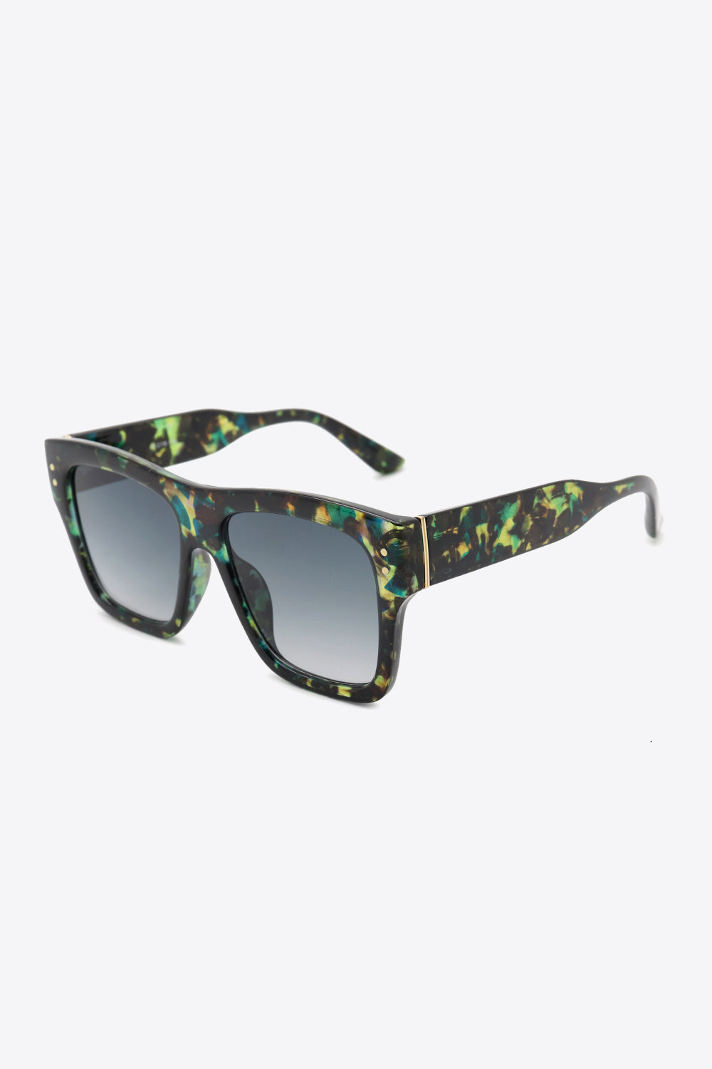 Black & Green Square Sunglasses