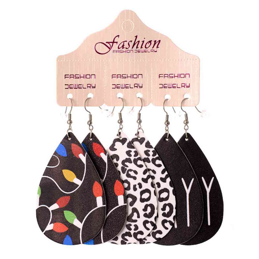 Fashion Teardrop Earrings 3pk