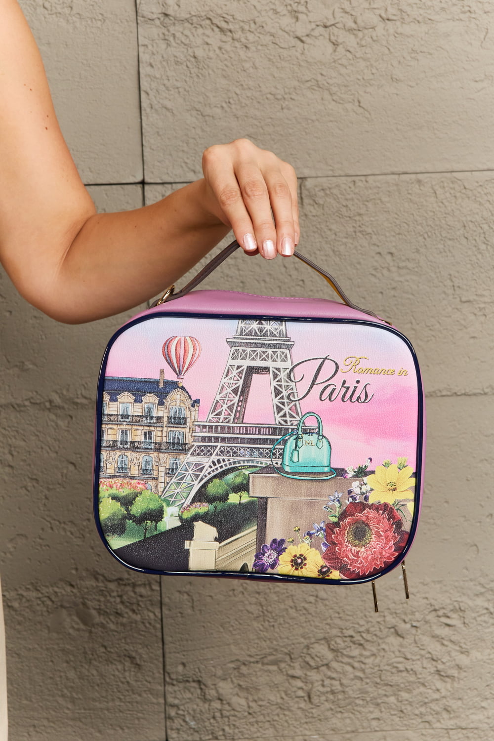 Nicole Lee USA Printed Handbag with Three Pouches - Bazaare Mart
