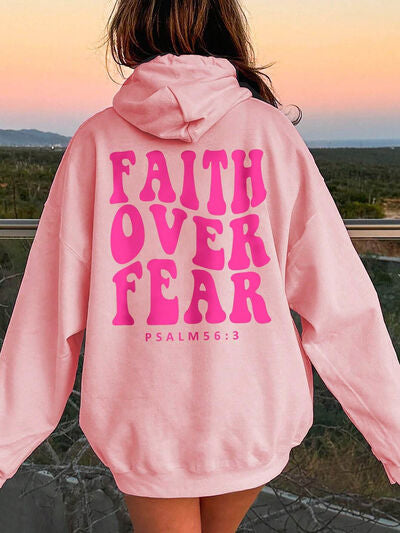 Pink FAITH OVER FEAR Hoodie