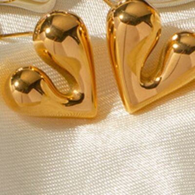 Fluid Heart Stud Earrings