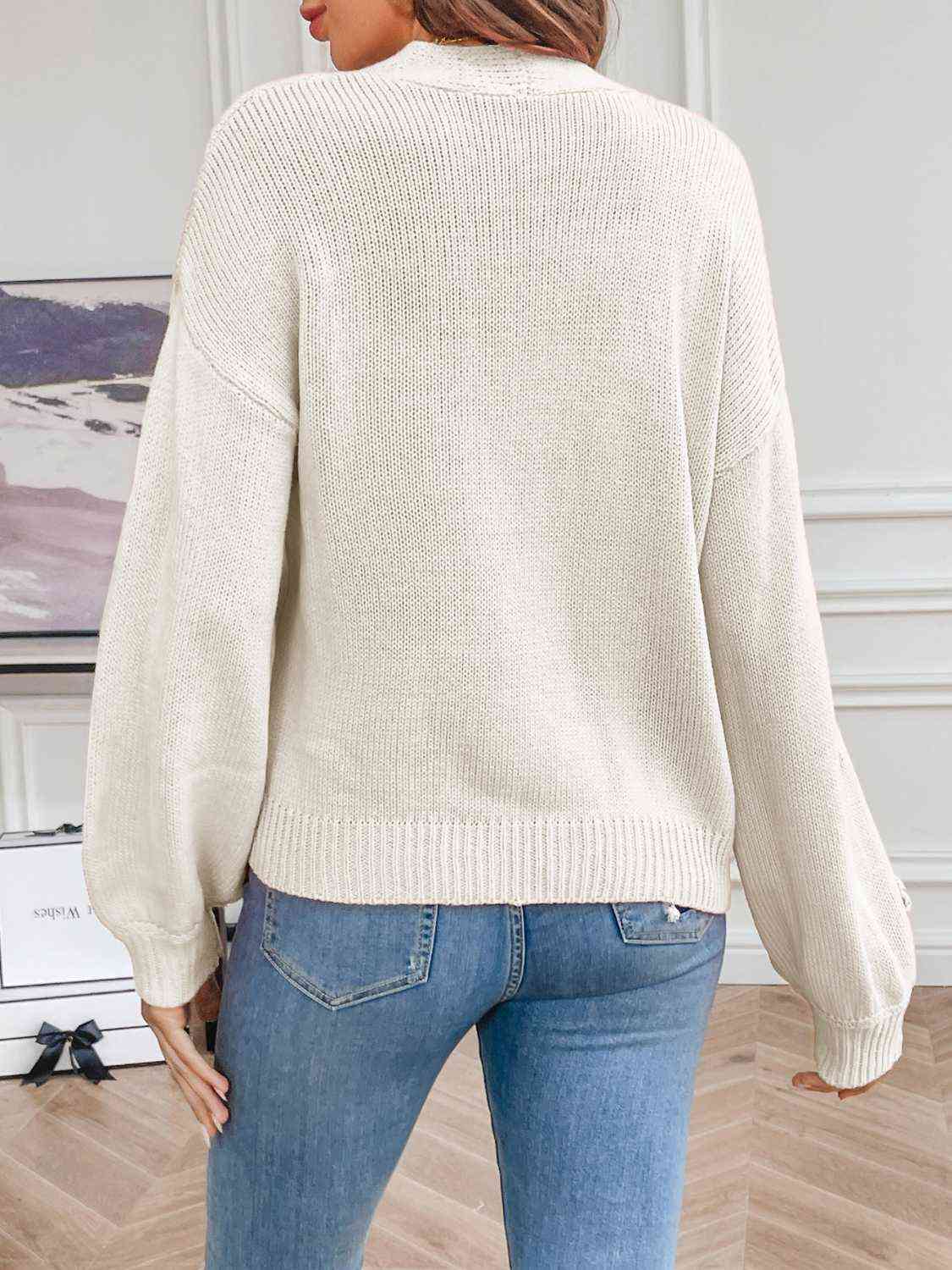 Sweet Embroidered Floral Open Front Cardigan
