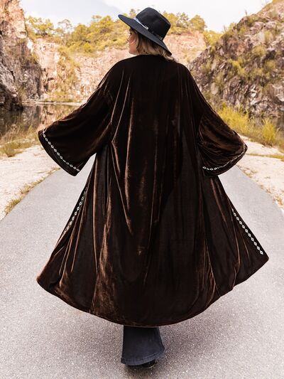 Back of Brown Velvet Duster