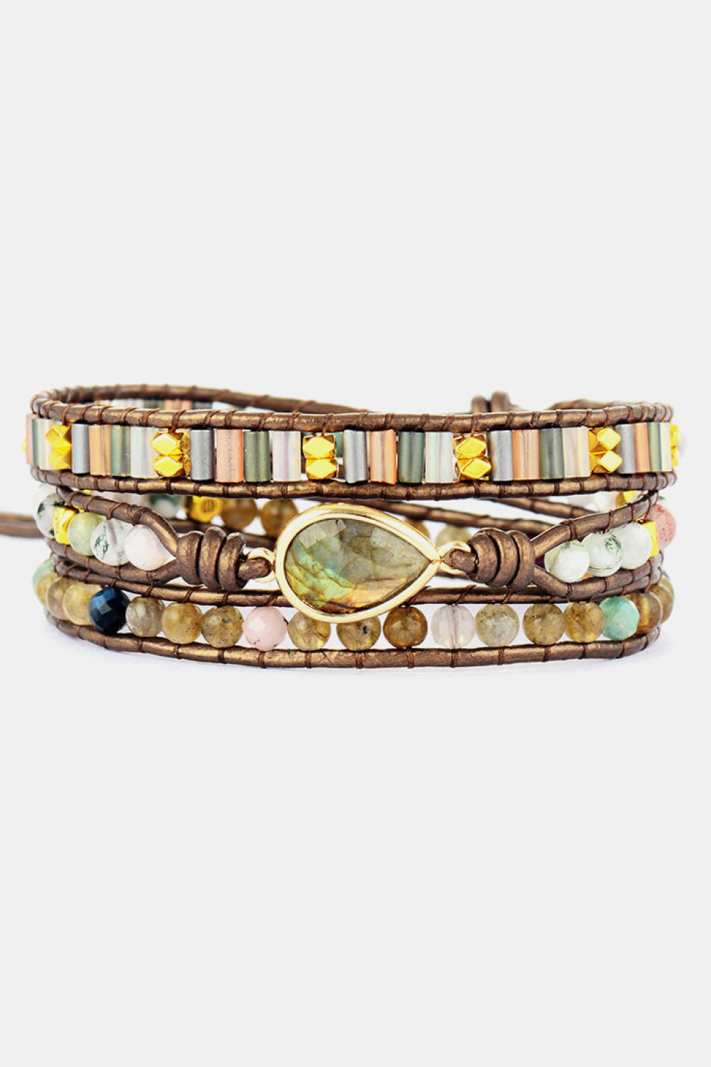 Handmade Triple Layer Beaded Bracelet - Bazaare Mart