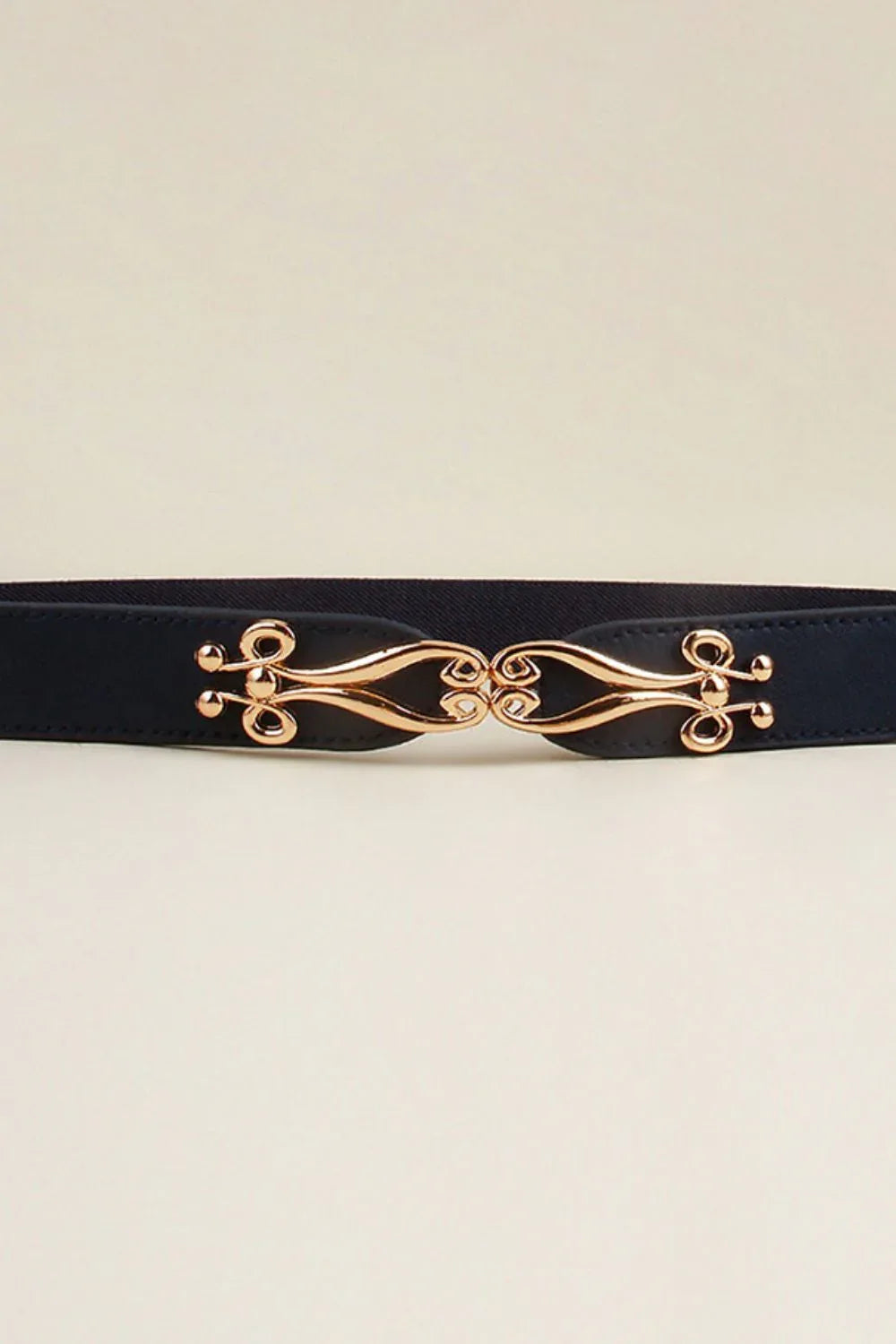 Thin Gold Buckle Elastic Belt Bazaare Mart Women's Belt