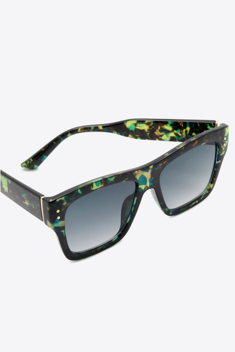 Black & Green Square Sunglasses