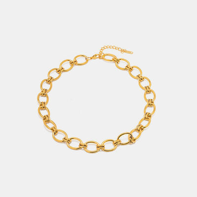 18K Gold-Plated Stainless Steel Chain Necklace