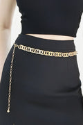 Gold/Silver Chain Lobster Clasp Belt Gold One Size Bazaare Mart Belt