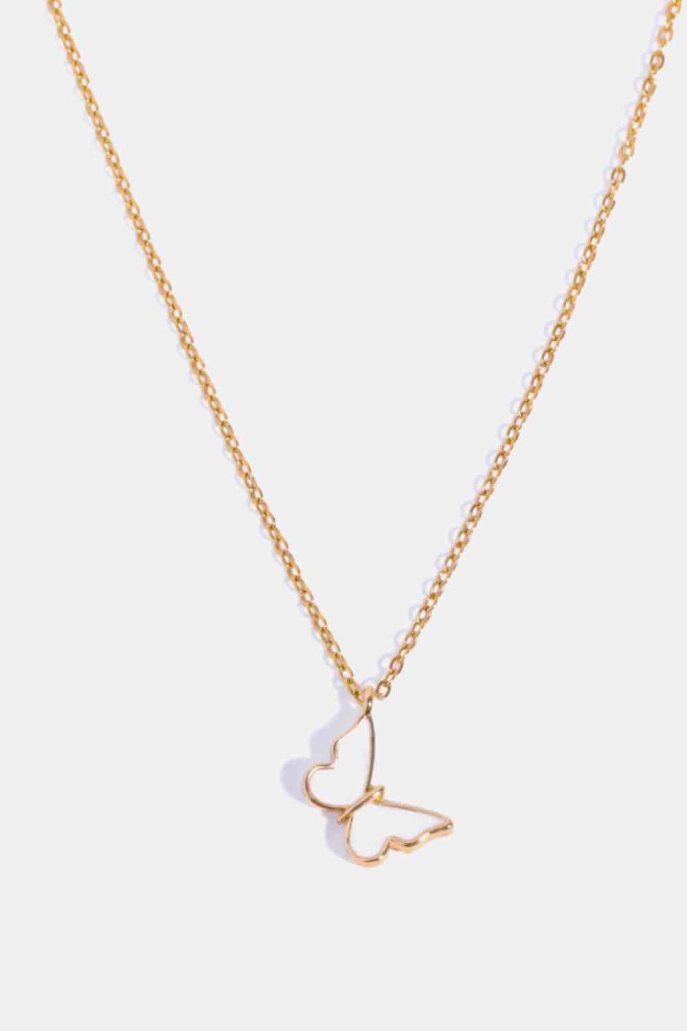 White and gold Butterfly necklace