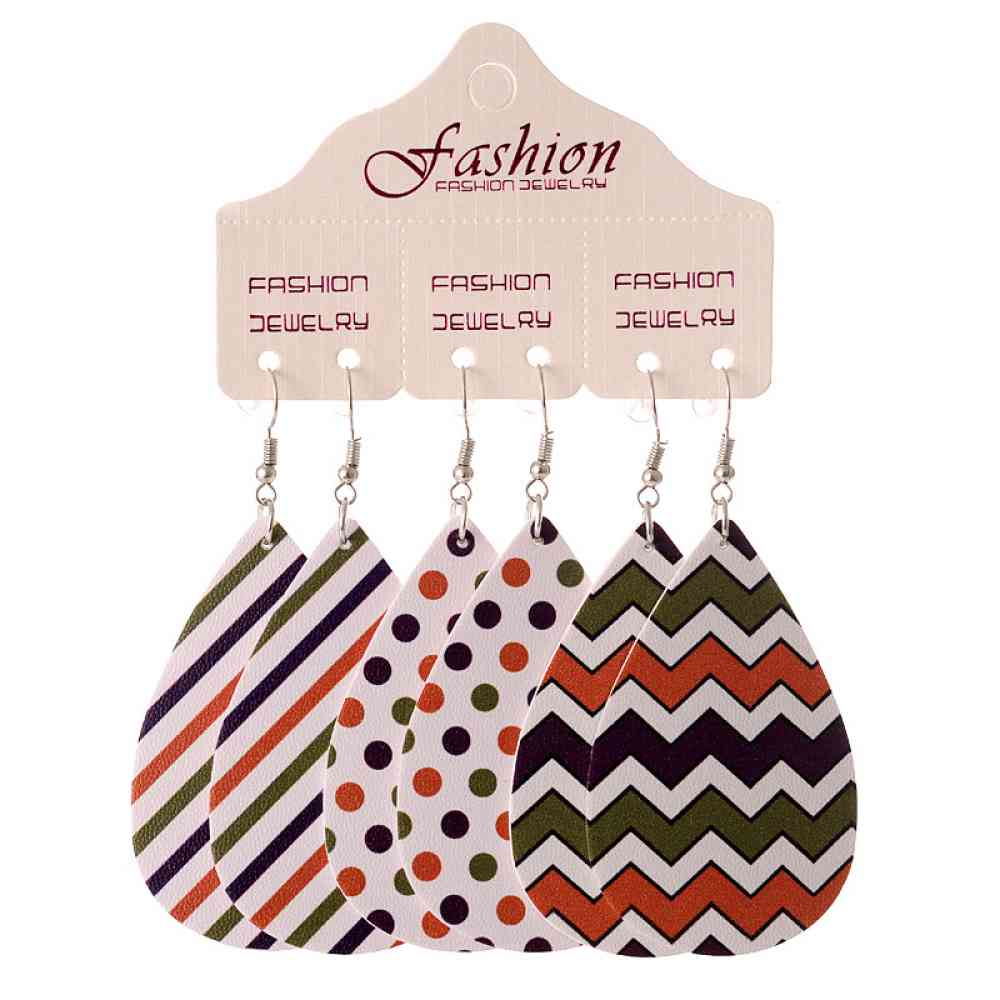 Fashion Teardrop Earrings 3pk