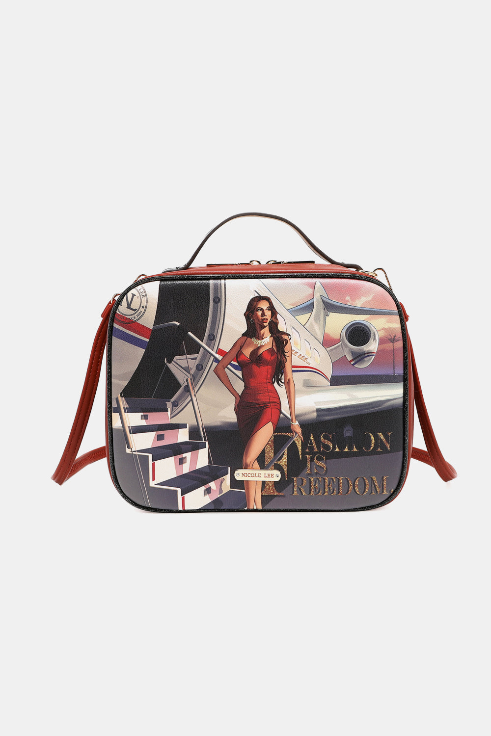 Nicole Lee Printed Fashion Freedom Handbag with Three Pouches