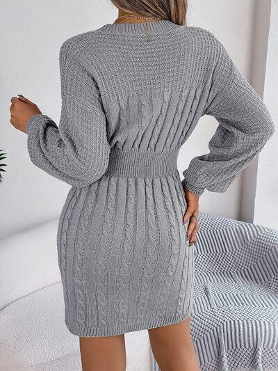 Cable-Knit Sweater Dress Bazaare Mart Sweater Dress