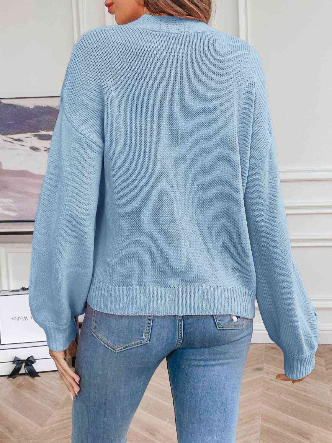 Sweet Embroidered Floral Open Front Cardigan
