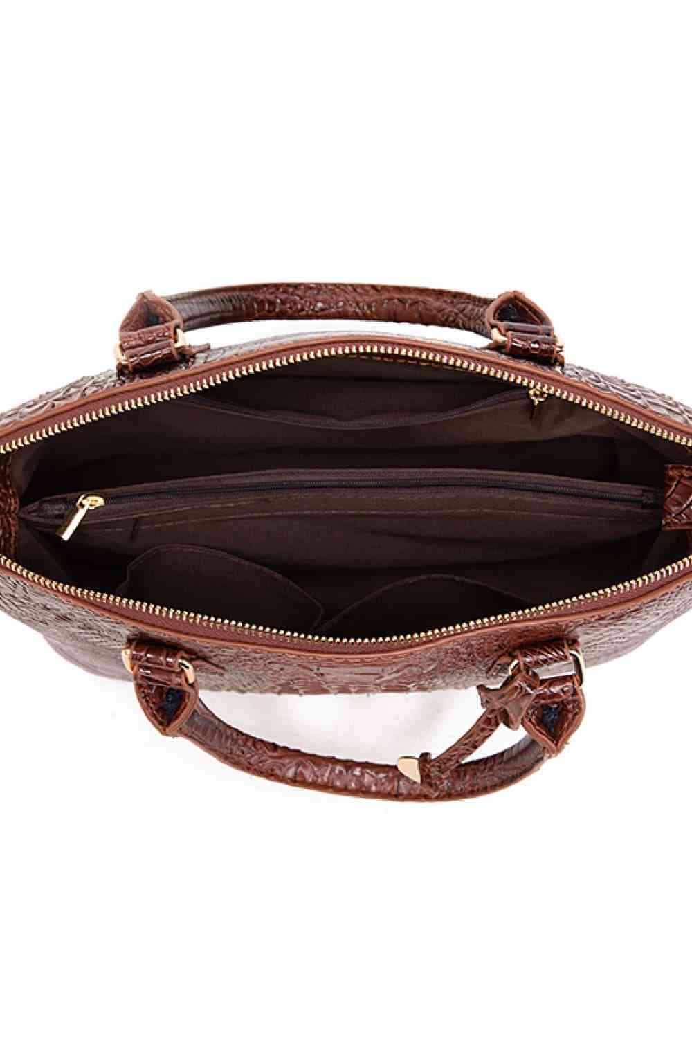 Colorful Gradient PU Alligator Satchel Handbag - Bazaare Mart