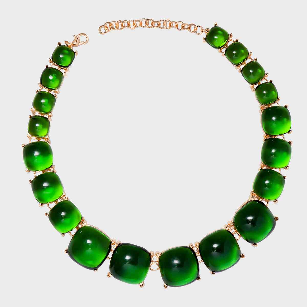 Green Bead Statement Necklace