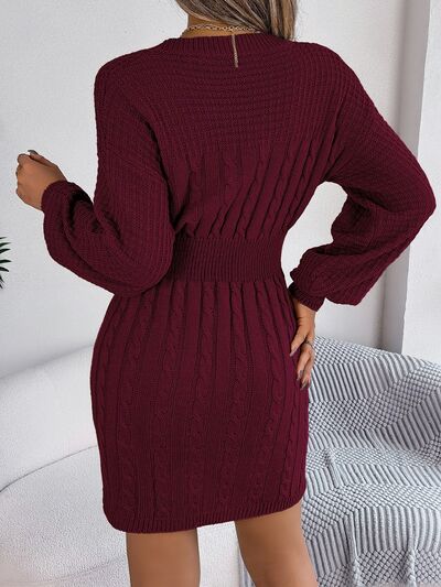 Cable-Knit Sweater Dress