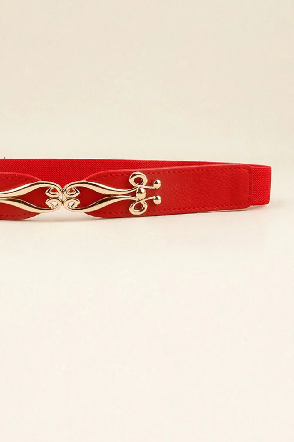 Thin Gold Buckle Elastic Belt Bazaare Mart Women's Belt