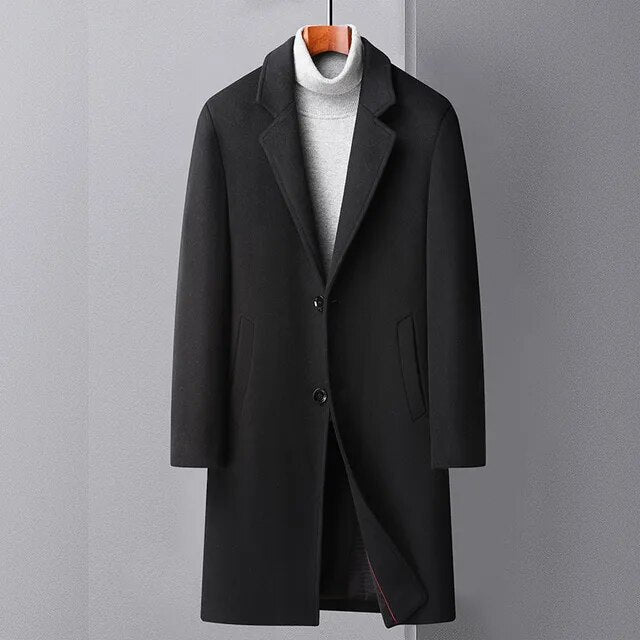 Men's Wool Trench Coat