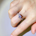 Heart Shaped 1 ct. Moissanite 925 Sterling Silver Ring Silver Trendsi Solitary Ring