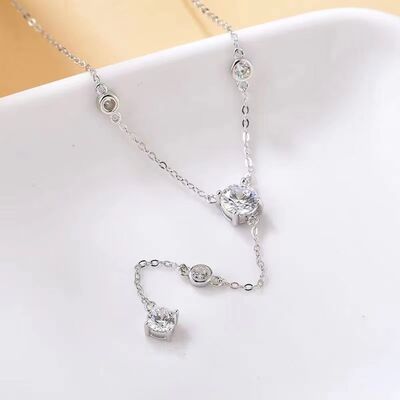 Moissanite Y Necklace