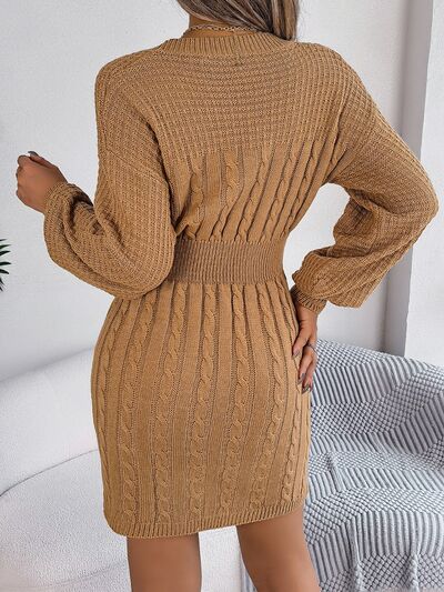 Cable-Knit Sweater Dress