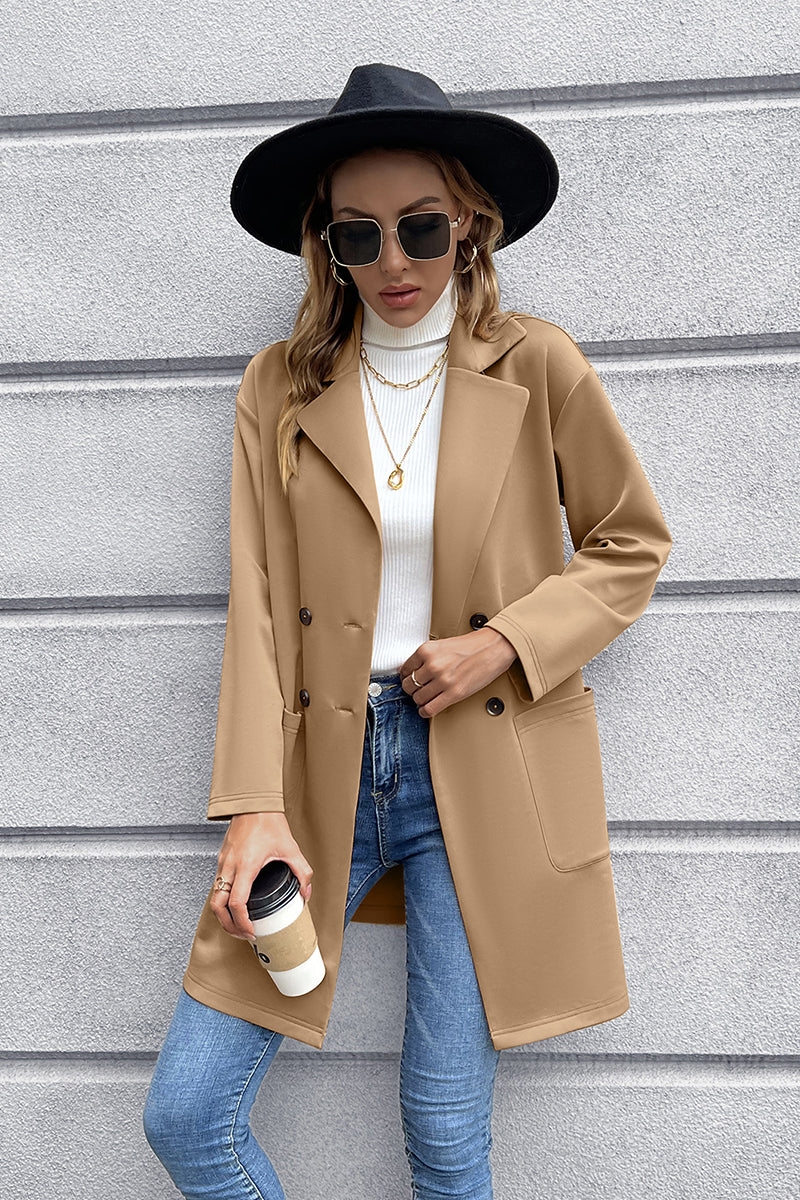 Double Breasted Washable Dress Coat - Bazaare Mart