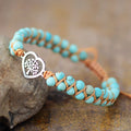Turquoise Bead Bracelet Pastel Blue One Size Trendsi Bracelet