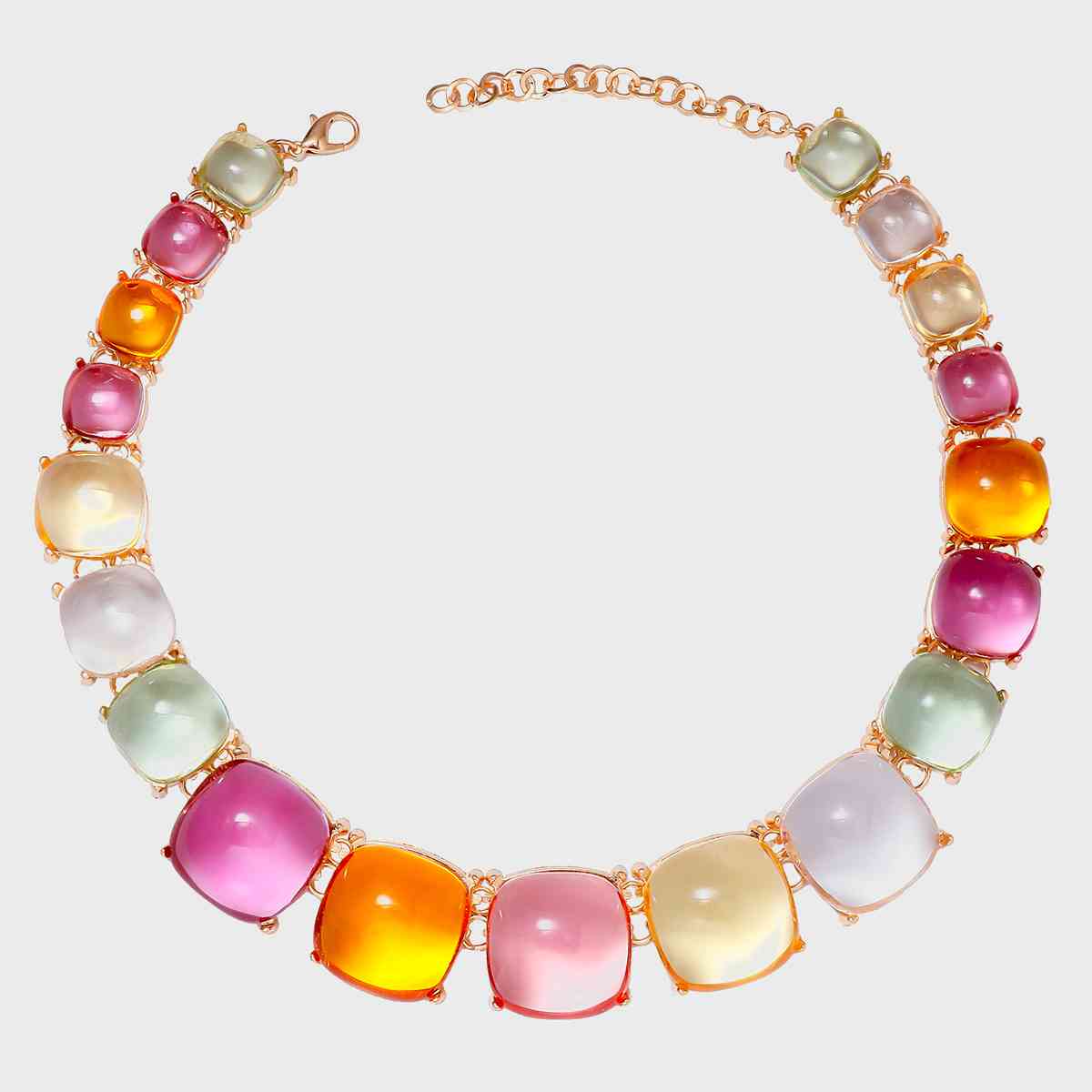 Pastel Bead Statement Necklace