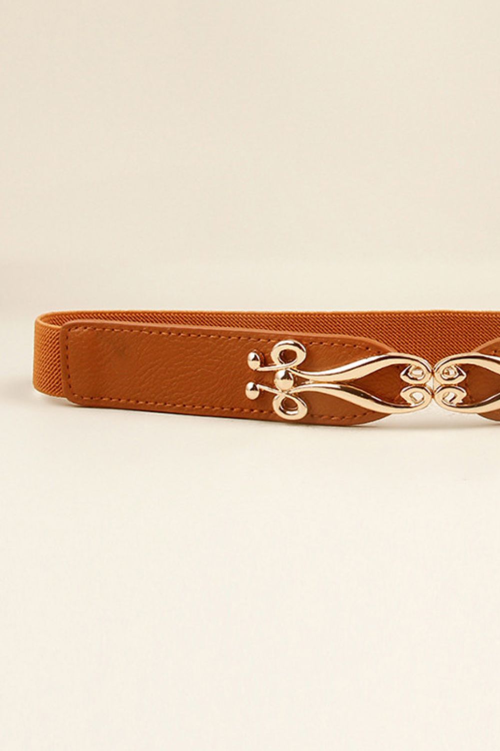 Thin Gold Buckle Elastic Belt - Bazaare Mart