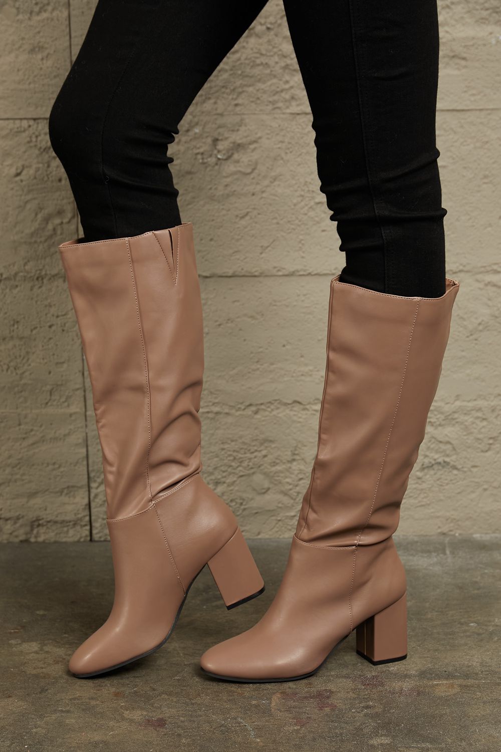 Mocha Knee High Boots - Bazaare Mart