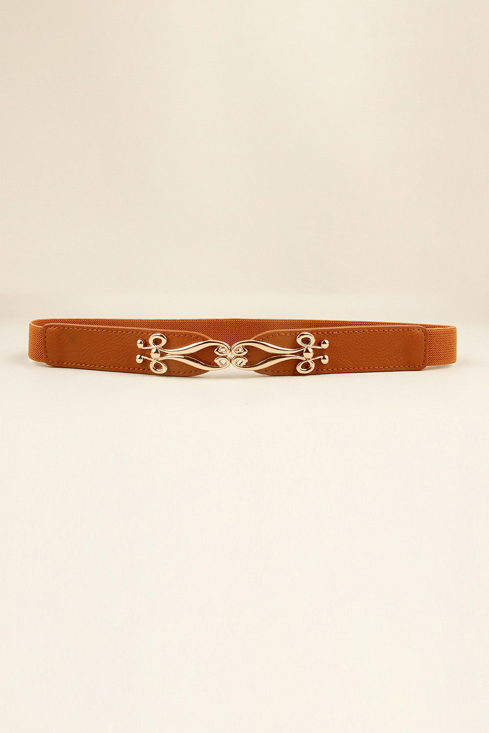 Thin Gold Buckle Elastic Belt - Bazaare Mart