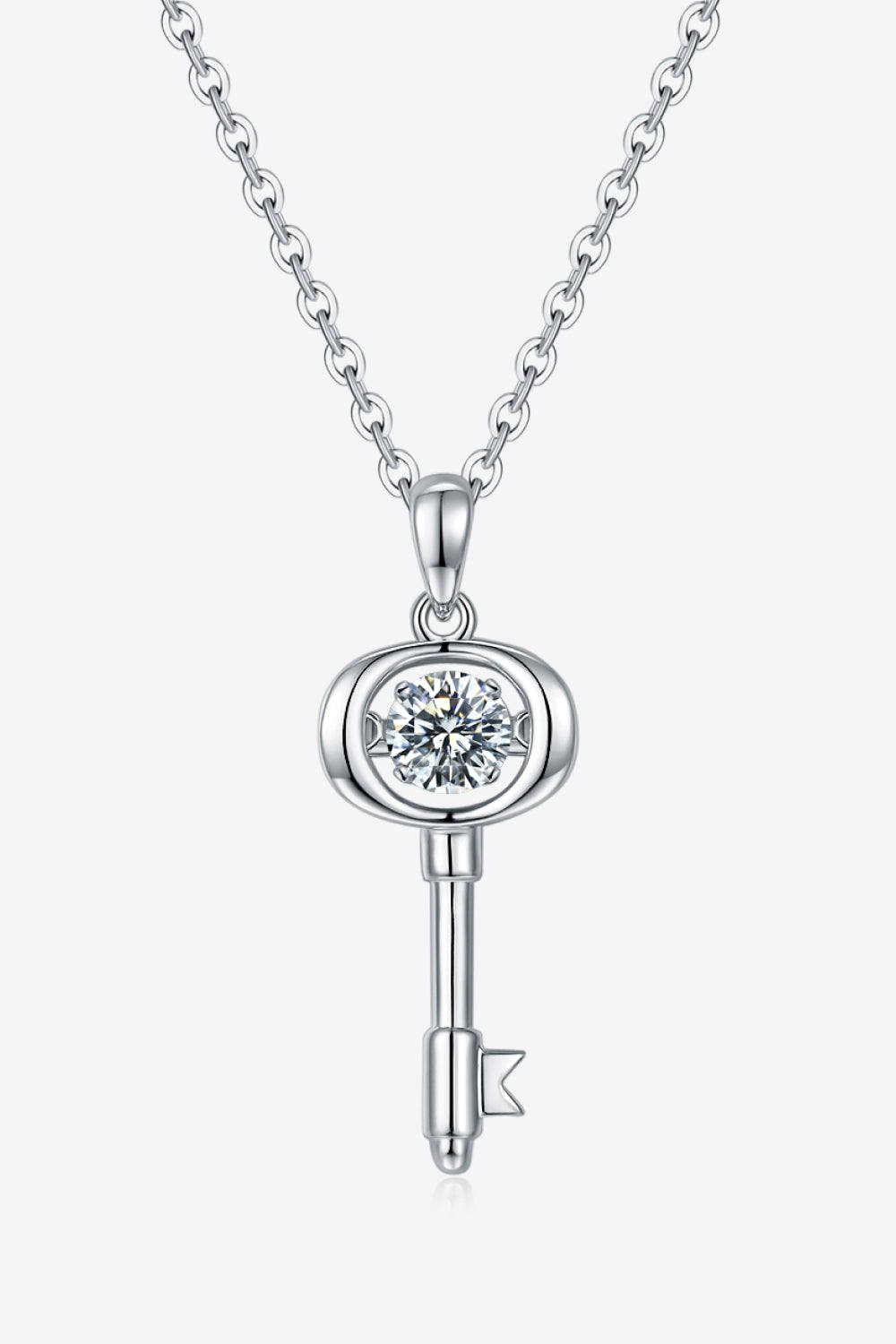 Moissanite Key Necklace