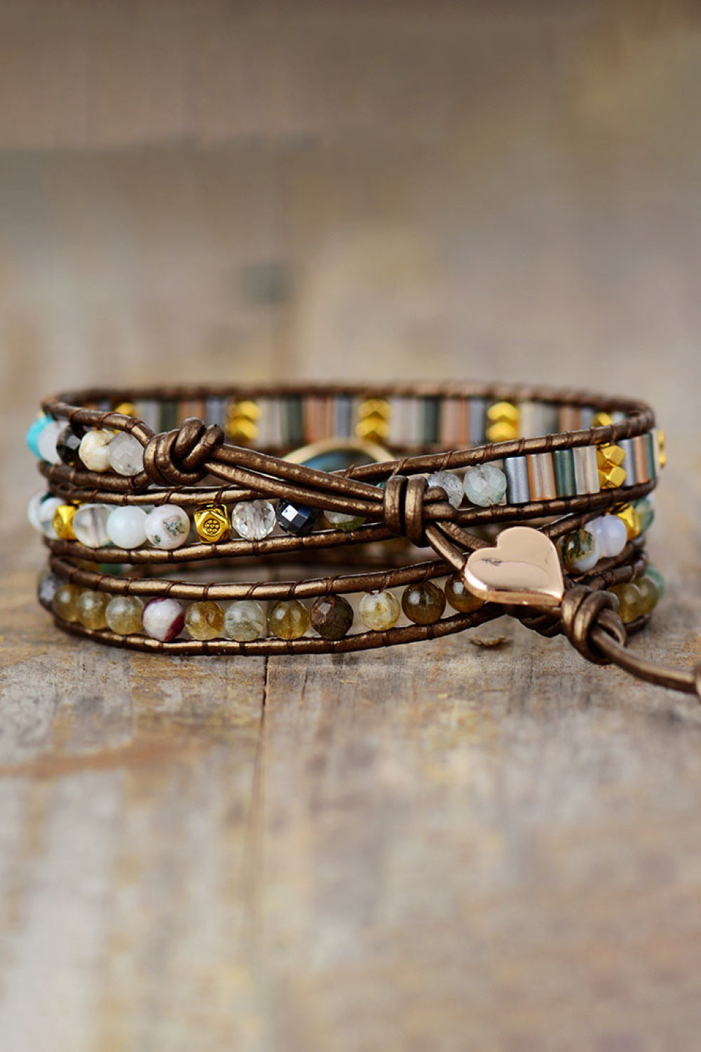 Handmade Triple Layer Beaded Bracelet - Bazaare Mart
