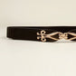 Thin Gold Buckle Elastic Belt Bazaare Mart Women's Belt